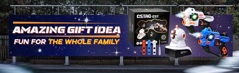 Laser Tag, 2 Lazer Toy Gun of Projector with Digital LED Score Display, Gifts for Kids, Teens, Adults, Shooting Battle Games with 3 Targets, Birthday Gift Toys for 6 7 8 9 10 11 12+Year Old Boys Girls