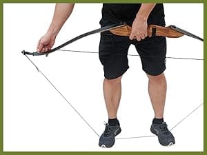 Black Hunter Recurve Bow and Arrow Set, GLURAK 60'' Wooden Takedown Recurve Bows Package, Archery Bow Kit for Target Practice and Hunting, Right Hand, 25-50 Lbs