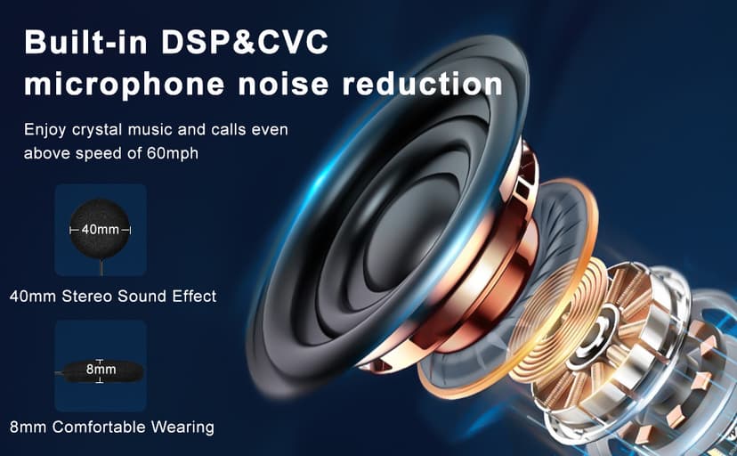 Q4 Motorcycle Bluetooth Communication System Headset Intercom, 4 Riders 1500m Music Sharing, FM, Noise Cancellation, IP65 Waterproof, Dual Pack (Q4)