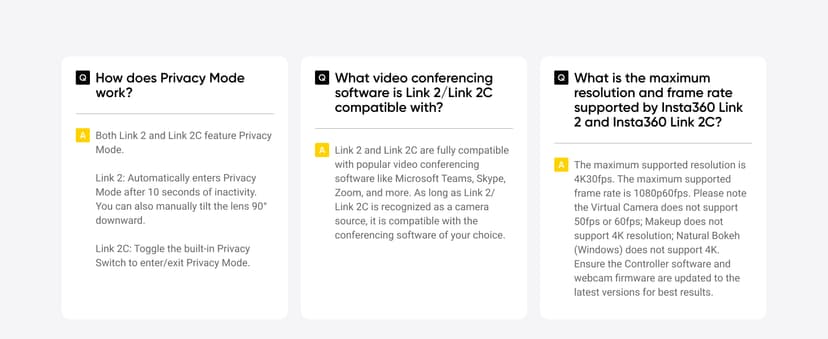 Insta360 Link 2 - PTZ 4K Webcam for PC/Mac, 1/2" Sensor, AI Tracking, HDR, AI Noise-Canceling Mic, Gesture Control for Streaming, Video Calls, Gaming, Works with Zoom, Teams, Twitch & More