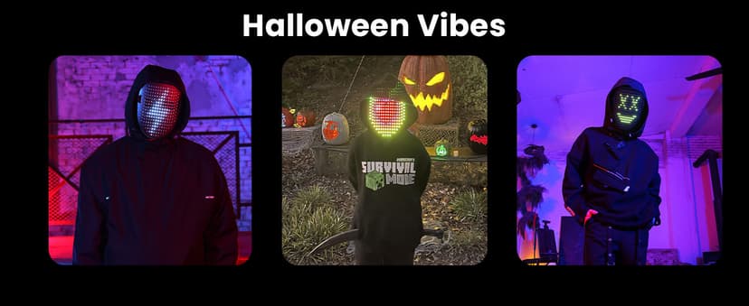 Mr.Pang LED Mask Light up Mask with Gesture Sensing, Cool Face Transforming Mask, Perfect Gifts for Halloween Christmas Birthday Cosplay Party