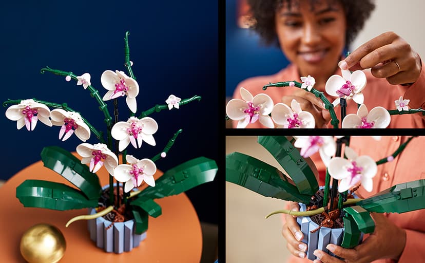 LEGO Botanicals Orchid - Artificial, Fake Indoor Flowers Building Set for Home, Kitchen, Desk Decoration, Adults Ages 18+ - Gift for Birthdays - 10311