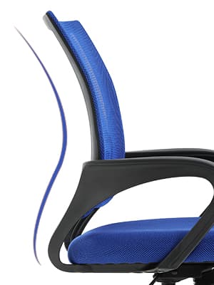 Home Office Chair Desk Chair Computer Chair with Lumbar Support& Armrest, Adjustable Ergonomic Mid Back Task Chair Mesh Rolling Swivel Office Desk Chairs for Bedrooms, Blue