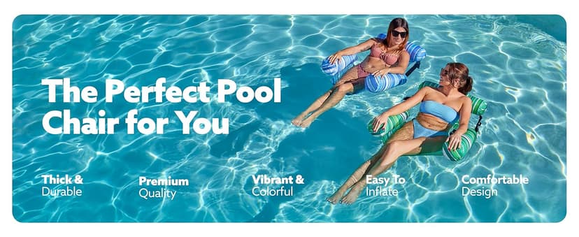 SLOOSH Inflatable Pool Floats Adult,2 Packs Floating Lounge Chairs,Blow up Pool Noodles for Adult Heavy Duty,Floating Chair for Party Summer Water Beach Lake Fun