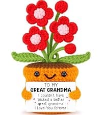 I Love You Crochet Flower Decor for Great Grandma Gigi Nana from Granddaughter Grandson Grandkids Grandparents Day Agantree art Grandma Gifts for Grandma Christmas Birthday Thanksgiving B0F626T63Q