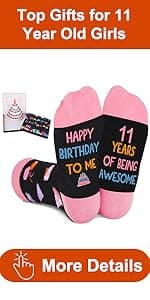 Juesly 5-22 Years Old Birthday Gifts for Girls - Socks for Girls with Pop up Birthday Card, Presents for 5-22 Year Old Grils B0DSC41KYG