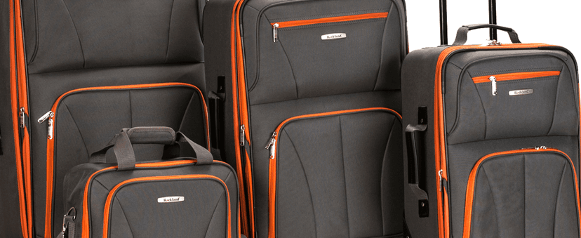 Rockland Fashion Softside Upright Luggage Set, Expandable,Lightweight,Telescopic Handle,Wheel, Pink Leopard, 2-Piece (14/19)