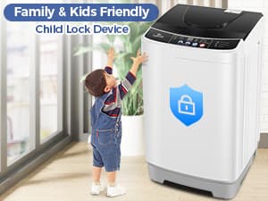 20Lbs Portable Washing Machine Nictemaw Portable Washer, 2.8 Cu.ft Washer and Dryer Combo with Drain Pump, 10 Programs 8 Water Level Compact Laundry Washer for Home, Apartment, RV, Dorms