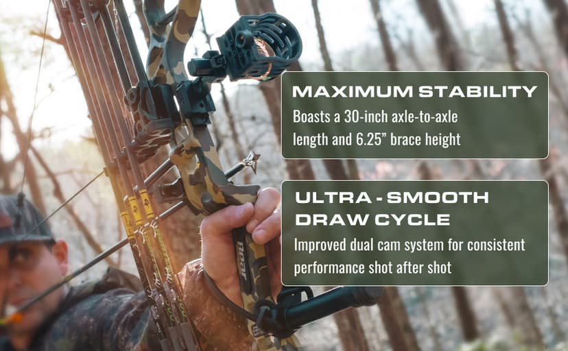 Bear Legit Maxx Ready to Hunt Compound Archery Bow, 70lb. Draw Weight