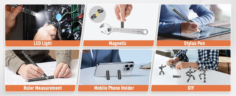 Gifts for Men Fidget Pen, Stocking Stuffers for Teens, White Elephant Gifts for Adults, Anniversary Birthday Gift for Men Him Husband Teenage Boy Brother, Mens Gift for Christmas Multifunction Pen