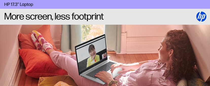 HP 17.3 inch Laptop, HD+ Display, AMD Ryzen 5 7520U, 16 GB RAM, 512 GB SSD, AMD Radeon Graphics, Windows 11 Home, Natural Silver, 17-cp2199nr