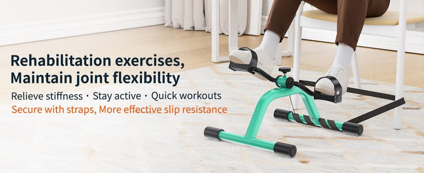 Pedal Exercise mini Exercise Bike for Leg and Arm Recovery Exercise Lightweight and Portable Floor Bike