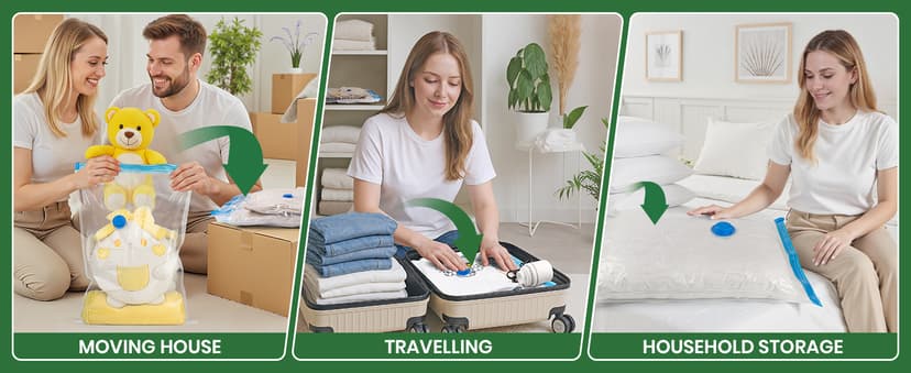 Vacuum Storage Bags,20Pack Vacuum Seal Bags with Electric Air Pump,Vacuumm Seal Bag for Clothing,Travel,Clothes,Comforters,Blankets,Pillows-4 Jumbo+4 Large+4 Medium+4 Small+4 Roll Up Space Saving Bag