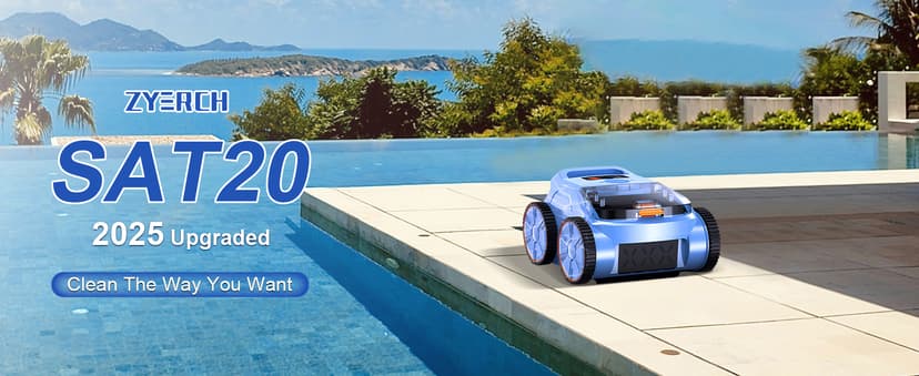 (2025 New) Robotic Pool Vacuum, Robotic Pool Cleaner for Inground Pools, Pool Robot with Smart Navigation, Floor/Wall/Waterline Cleaning, 180 Mins Runtime for Pool Up to 2100 Sq.ft
