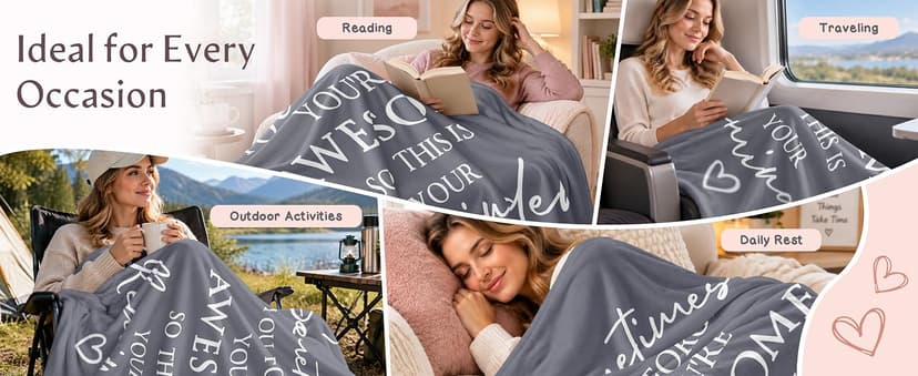 Gifts for Women Blanket 50" X 60", Birthday/Inspirational/Thank You Gifts for Women, Sometimes You Forget You are Awesome Gifts for Friends/Mom/Sister/Her, Anniversary/Appreciation Blanket B0FNRMGYH2