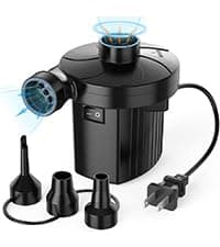 Electric Air Pump for Inflatables,Portable Quick-Fill Air Pump with 3 Nozzles,110-120V, Inflator & Deflator Pumps for Outdoor Camping, Air Mattress Beds,Boats,Inflatable Cushion,Couch,Pool Floats