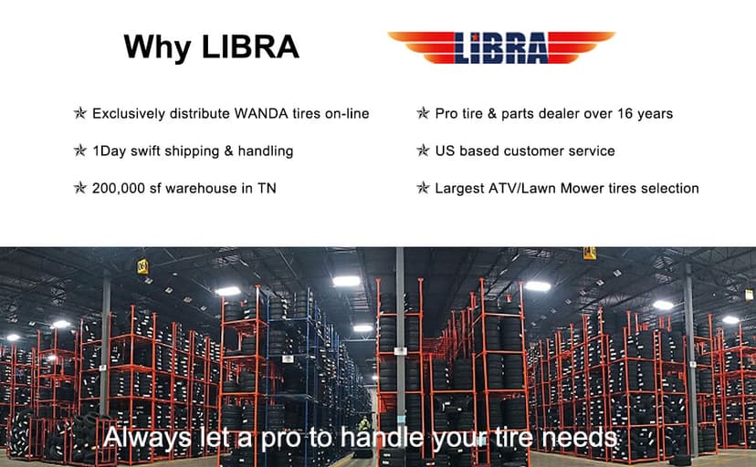 WANDA ATV/UTV Tires 25x8-12 25x8x12 6-Ply Light Mud Tires, Set 2-10243