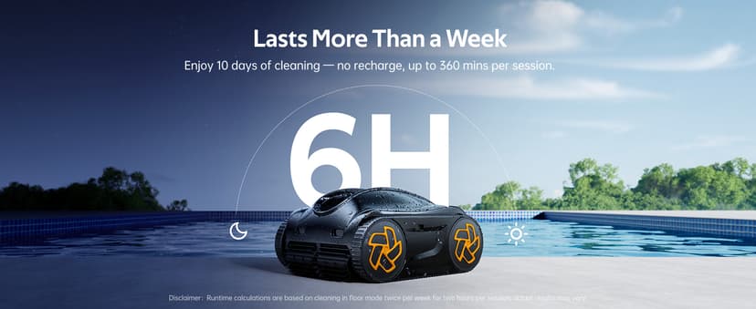 (2026 Upgrade) iGarden Pool Cleaner K60, 6H Cordless Robotic Pool Vacuum for Inground & Above Ground Pools, AI Timer, Smart Navigation, Floor, Walls&Waterline Scrubber, Touchscreen, Auto-Parking