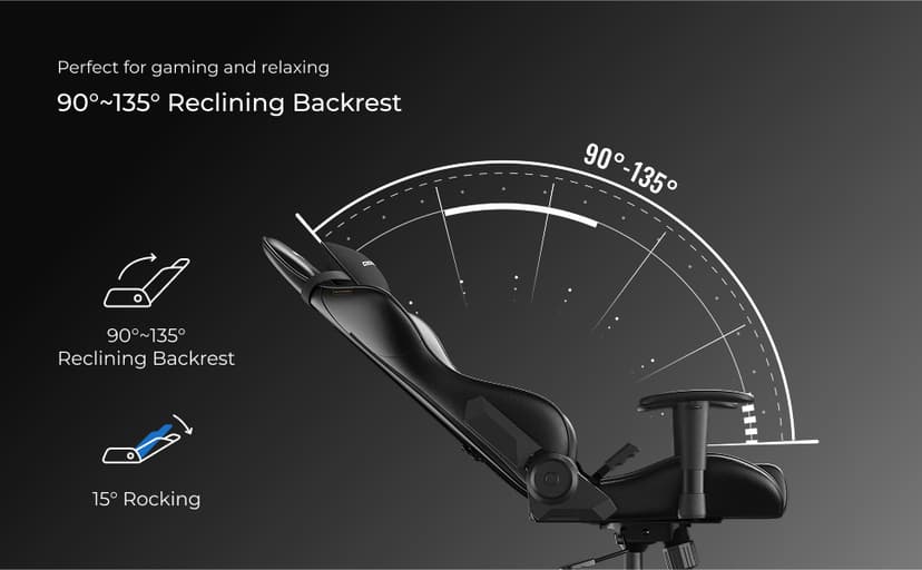 DXRacer Formula L Ergonomic Gaming Chair for Adults, Reclining Video Office Computer Chair with Lumbar Support and Headrest, Racing Style Height Adjustable (PVC Synthetic Leather, Zero)