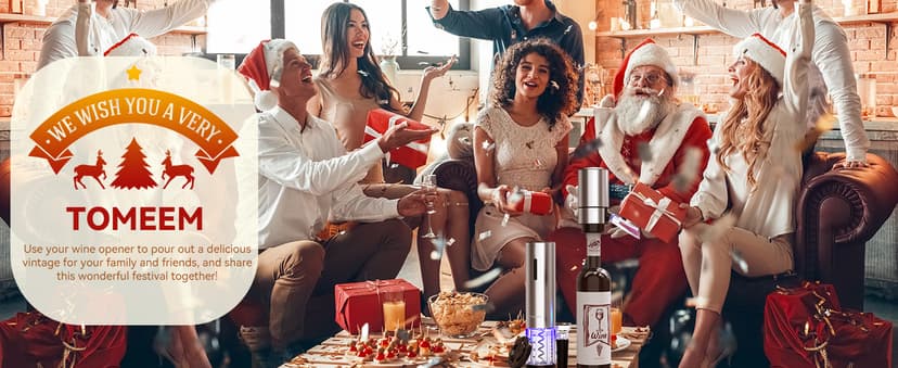Rechargeable Electric Wine Gift Set - Aerator, Vacuum Stoppers, Foil Cutter and Bottle Opener for Home Bar and Outdoor Parties