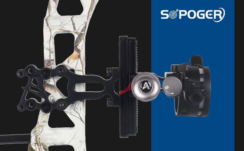 Archery Bow Sight for Compound Bows Target Hunting Single Pin or 5 Pin Bow Sight with 6X 1.75 Scope Lens Long Bar Right Hand for Quicker Sight Acquisition