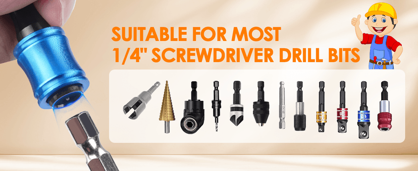 Bit Holder Stocking Stuffers for Men Gifts for Christmas Gifts for Men Who Have Everything Tools for Men Magnetic Drill Bit Holder Keychain Cool Gadgets White Elephant Gifts for Adults Dad Husband Him