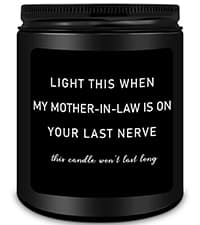 Homsolver Mother in Law Gifts, Mothers Day Birthday Gifts for Mother-in-Law, Anniversary Retirement Gift for Mom from Daughter Son in Law, Funny Lavender Candle Gift for Mom in Law B0DHLFTZ65