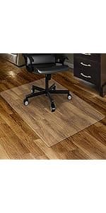Kuyal Clear Chair mat for Hard Floors 36 x 48 inches Transparent Floor Mats Wood/Tile Protection Mat for Office & Home (36" X 48" Rectangle)