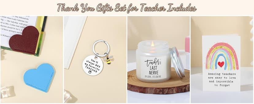 Teacher Appreciation Gifts for Women, Thank You & End of Year Gifts for Women Teachers Set of 10
