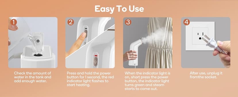 Travel Steamer For Clothes,100V-240V Dual Voltage Steamer & Iron 2 In 1,Integrated 170ml Tank 25s Fast Heat-Up,1.2lbs Portable Fabric Iron,Handheld Steaming Wrinkles Remover For Garments(In 4 colors)