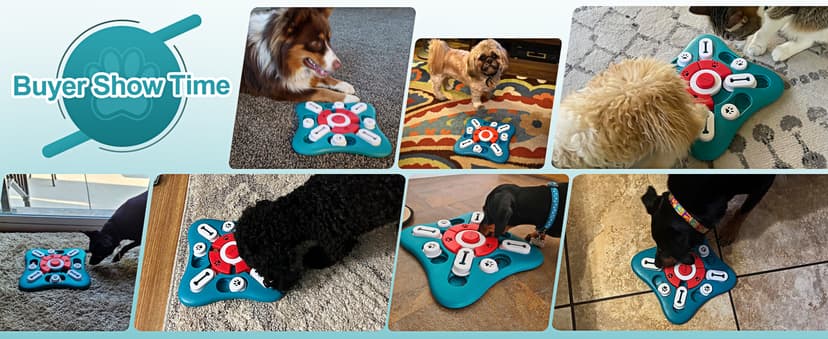 PETSTA Dog Puzzle Toys, Treat Dispensing Dog Enrichment Toys for IQ Training and Brain Stimulation, Interactive Mentally Stimulating Toys as Gifts for Puppies, Cats, Dogs B09XXPCB4T