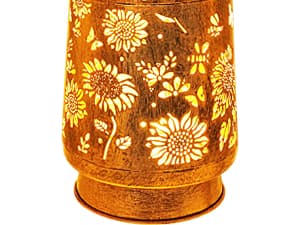 Sunflower Solar Lanterns Outdoor Waterproof, Christmas Gifts for Women Mom Grandma, Metal Hanging Lantern Solar Lights LED Decoration with Shepherd Hook Outside for Yard, Patio, Porch, Garden Decor