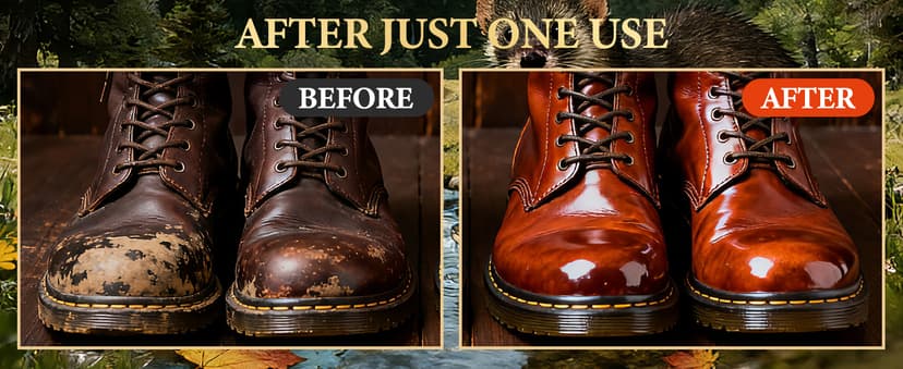 Awaydol 4-in-1 Mink Oil Leather Conditioner and Cleaner 3.52 oz - Premium Waterproof Formula for Leather Cowboy Boots,Shoes,Saddles & Bags with Horsehair Brush, Sponge & Microfiber Cloth