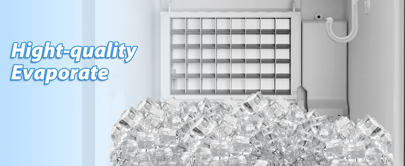 Under Counter Ice Maker, Ice Maker Machine Commercial, 120Lbs/24H with 35lbs Storage Bin, 40Pcs Cubes in 10Mins, Built in Ice Machine for Home Office Commercial