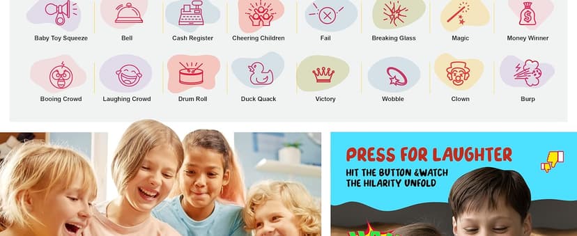 KNUCKLHEAD Sound Effects Machine - 16 Hilarious Sounds - Stocking Stuffer - Boys Prank Gifts for Kids- 6 7 8 9 10 Year Old Boy Gifts - Fun Boys Toys for Ages 8-13 - Cool Gadgets for Teens Gift