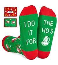 Christmas Gifts Stocking Socks - Xmas Stocking Stuffers for Men Women Secret Santa Gifts for Men Women