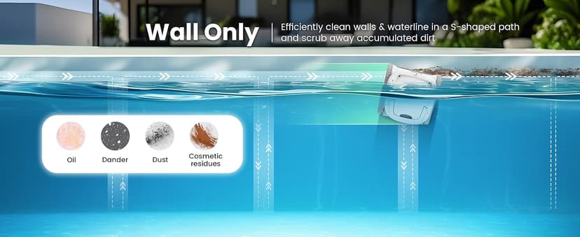 Chasing Hydro 4 SE Pool Vacuum for Inground Pools | Robot Cleaner for Floor, Wall & Waterline | Always Cleaning, Never Charging | 40ft Cord | 4.1L Filter Basket for Inground & Above Ground Pools