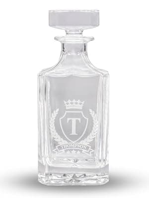 Engraved whiskey gift for dad, husband, groom, groomsmen, Father’s Day, weddings, birthdays, or retirement Personalized Whiskey Decanter Set, Custom Design B0BTF846SP