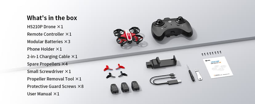 Holy Stone Mini FPV Drone with 1080P HD Camera for Kids & Beginners, RC Nano Quadcopter with Optical Flow Hover, Gesture Control, 3D Flips, 3 Batteries, Great Gift Toy for Boys and Girls, HS210Pro Red