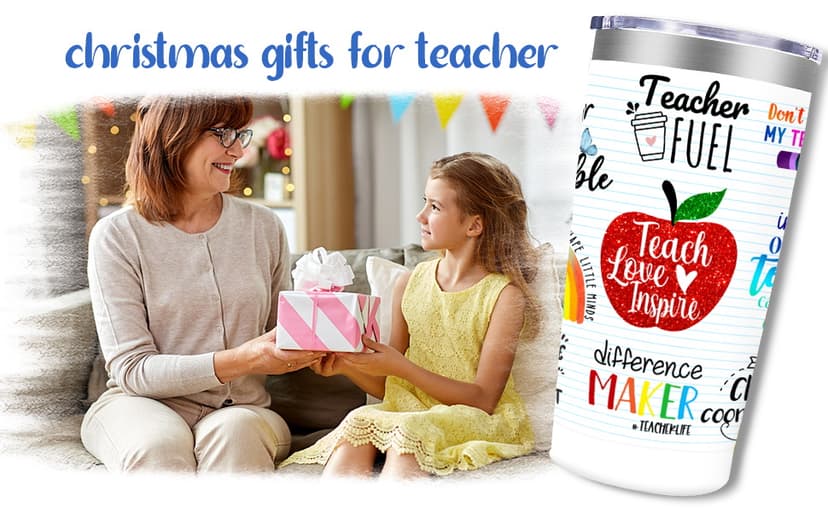 MFGNEH Teacher Gifts,Teacher Appreciation Gifts,Teachers Christmas Birthday Gift from Students,Back to School Gift for Women,20oz Stainless Steel Tumbler Cup