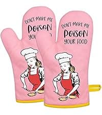 Miracu Oven Mitt, Funny Kitchen Cooking Oven Mitts, Pink Kitchen Accessories, Cute Baker Stuff, Baking Gifts for Women Mom, House Warming Gifts New Home Apartment, for Christmas Birthday Housewarming