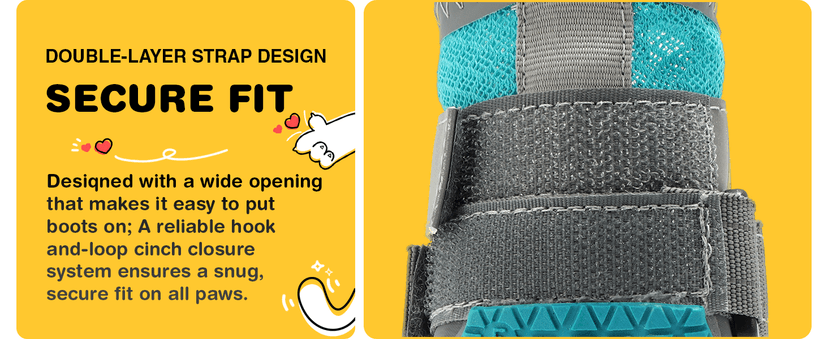 Hcpet Dog Shoes, Dog Boots & Paw Protectors for Winter Snowy Days, Rainy Weather, Outdoor Anti-Slip Sole Dog Booties for Hardwood Floor Black-Leg 1