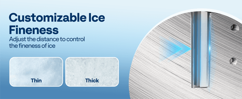 VIVOHOME Electric Ice Shaver Snow Cone Maker Machine Silver 143lbs/hr with Ice Pick for Home and Commercial Use