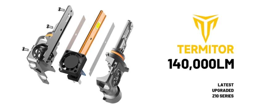 Termitor Latest 9005 9006 LED Bulbs, 100,000LM Brightness Hi/Low Beam, 85000+ Hours Long Service Life, 6500K Cool White, Real 1:1 Halogen Size 9005/HB3 9006/HB4 Fog Lights, Plug N Play, Pack of 2