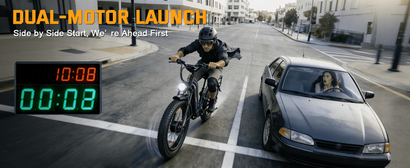 FREESKY Ranger AIR Dual Motor Electric Bike for Adults, 3500W 200NM Fast Ebike,105Miles Long Range E Bike,Full Suspension Electric Mountain Bike, 26'' Fat Tire Electric Bicycle for Man Womens Hunters