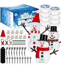 4 Pack Christmas Crafts, Air Dry Clay Snowman Craft, Do You Want to Build a Snowman Christmas Stocking Stuffers for Kids, Toddler Crafts Supplies for Christmas Winter Event Game Toys Xmas Present