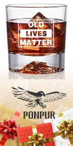 PONPUR Gifts for Men Dad Christmas, Whiskey Decanter Globe Set with 2 Ball Stones & 2 Glasses, Anniversary Birthday Gifts for Him Husband Boyfriend Brother, Cool Stuff Gift for Bourbon Scotch