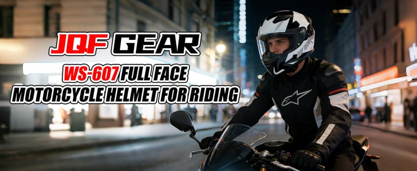 Full Face Motorcycle Helmet WS-607 DOT Approved Motorbike Racing Street Bike Helmets for Adults with Visor