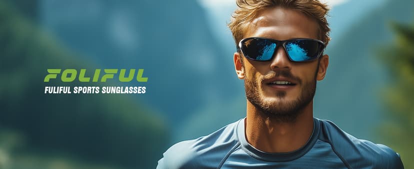 Foliful 3 Pack Polarized Sports Sunglasses for Men, Mens Sunglasses Wrap Around UV400 Protection for Cycling Fishing Driving