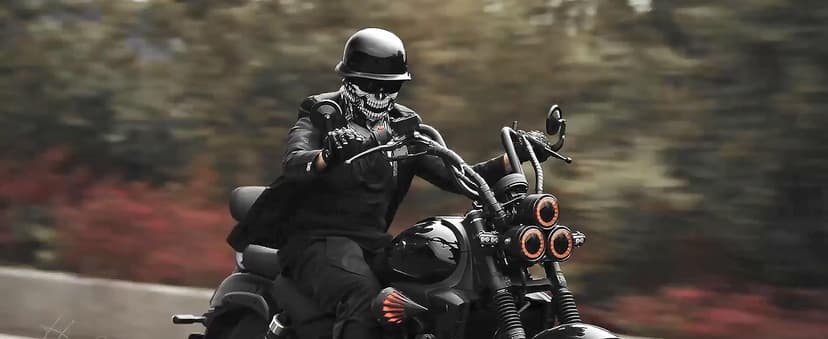 1Storm Novelty Motorcycle Half Face Helmet Open German Style DOT Approved: HKY602 Matt Black
